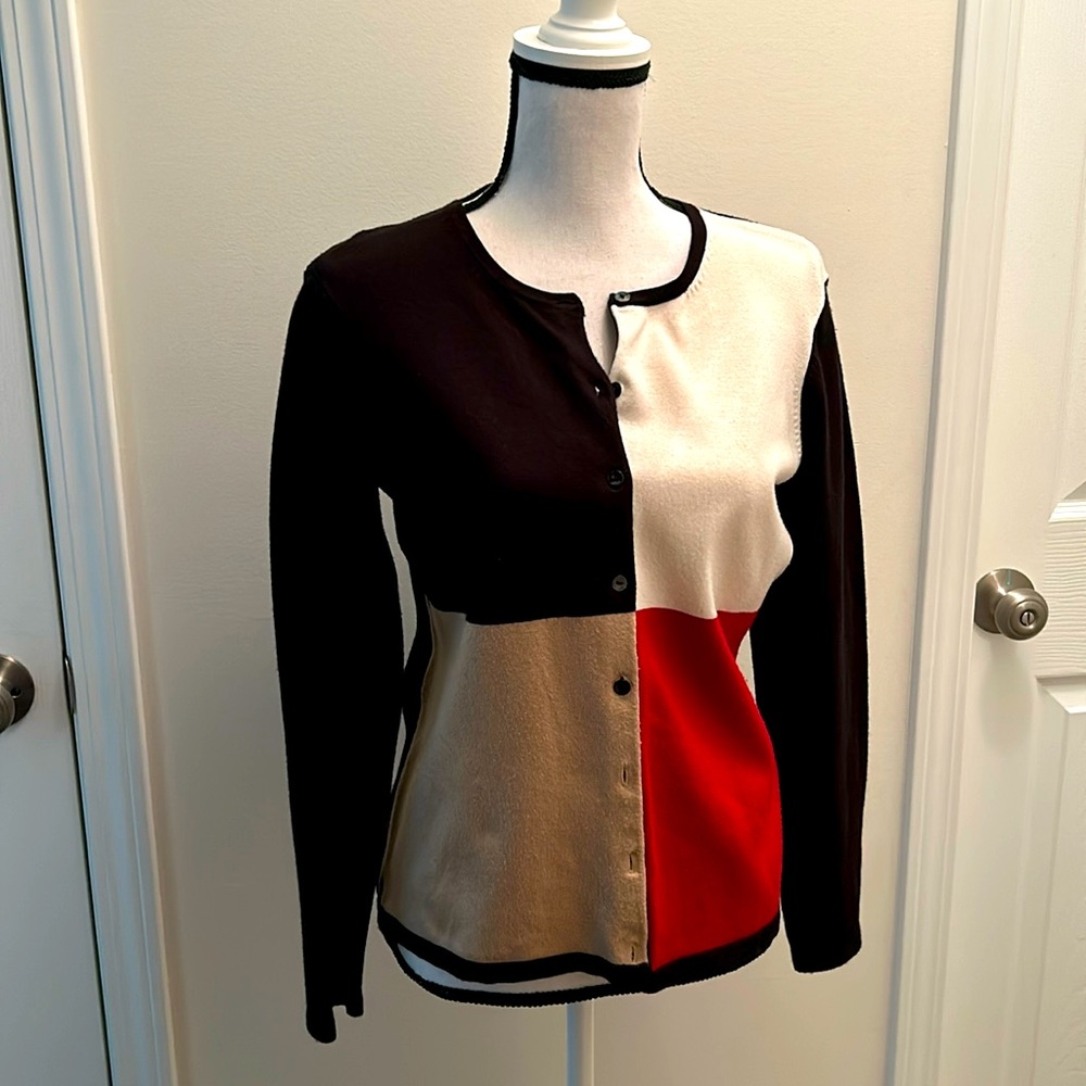 Color Block buttoned long sleeve sweater. Gently used in great condition.